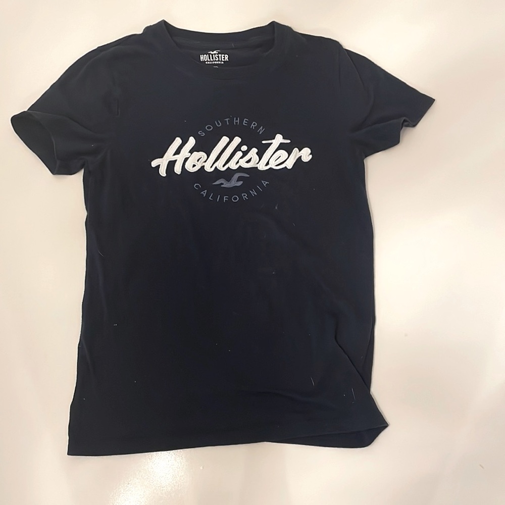 Girls T Shirt Color Blue With large Front Logo Size XS